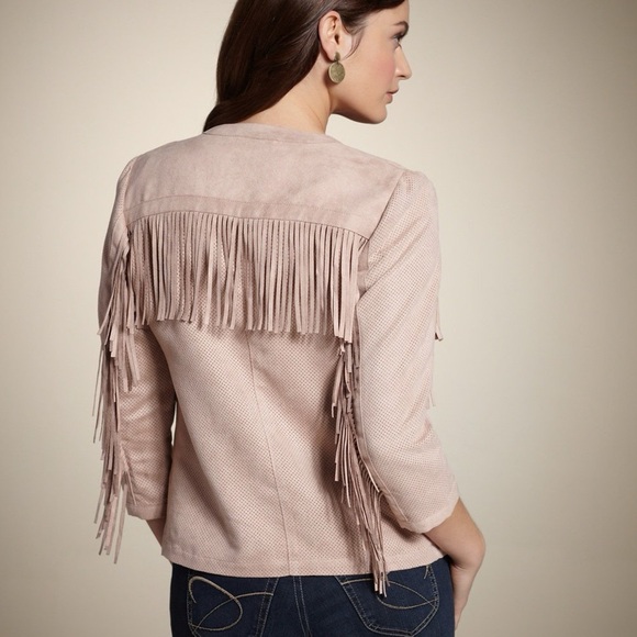 Chicos Beige western Jacket Size 2 (12 or L) - Picture 2 of 13